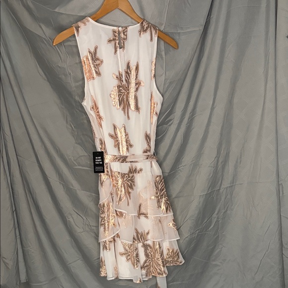 Express Cream and Gold Mini Dress - Picture 5 of 9